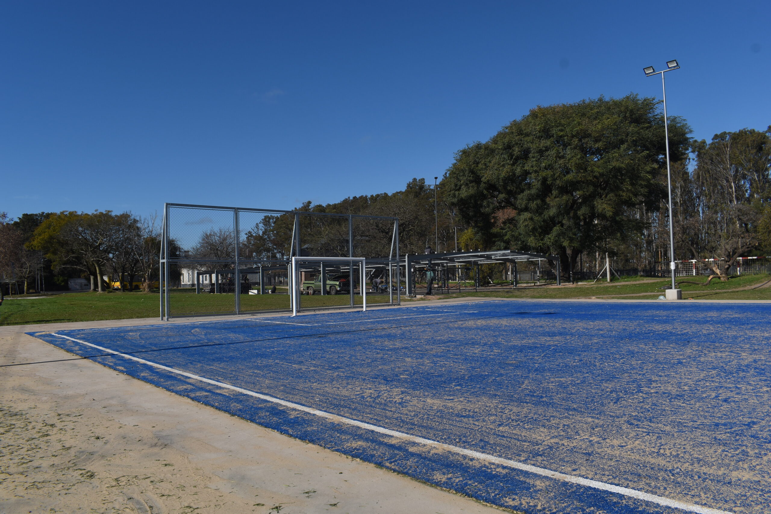 Avanzan las obras del parque deportivo de la ex terminal